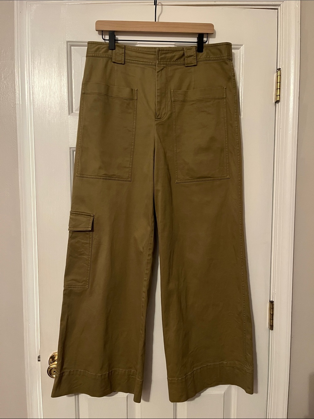 Proenza Schouler White Label Cotton Twill Wide-Leg Cargo Pants